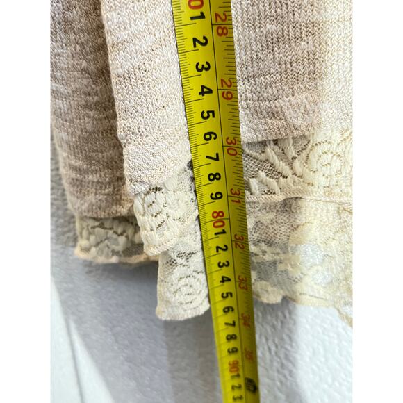 Cream Knit Scoop-Neck Tunic Top  XXL - Picture 2 of 5